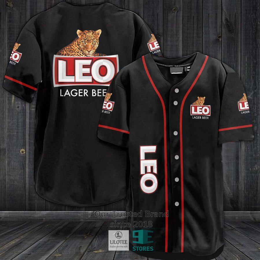 Leo Lager Beer Baseball Jersey 3