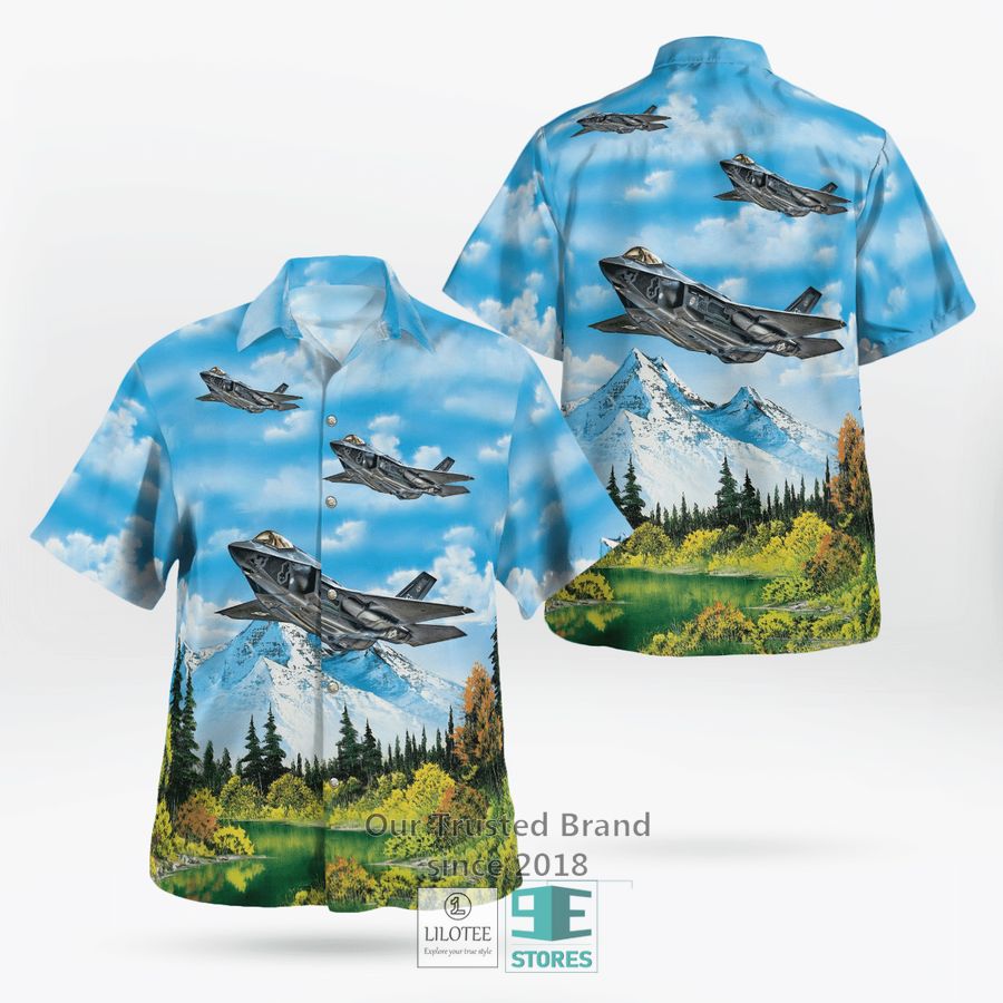 Lockheed Martin F-35 Lightning Ii Casual Hawaiian Shirt 9
