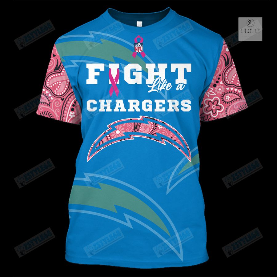 Los Angeles Chargers Breast Cancer Awareness 3D Hoodie, Shirt 18
