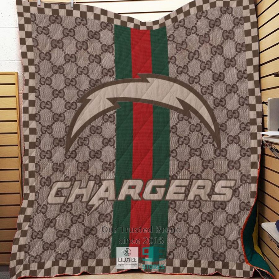 Los Angeles Chargers Gucci NFL Quilt 7