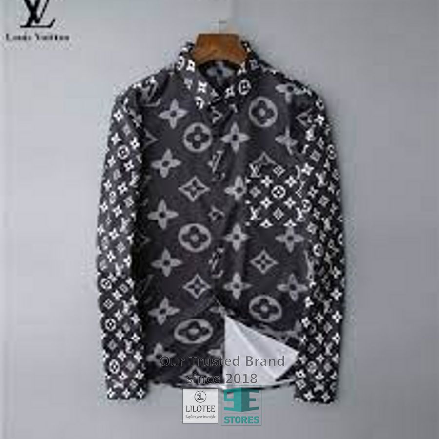 Louis Vuitton Black White 3D Longsleeve button shirt 3