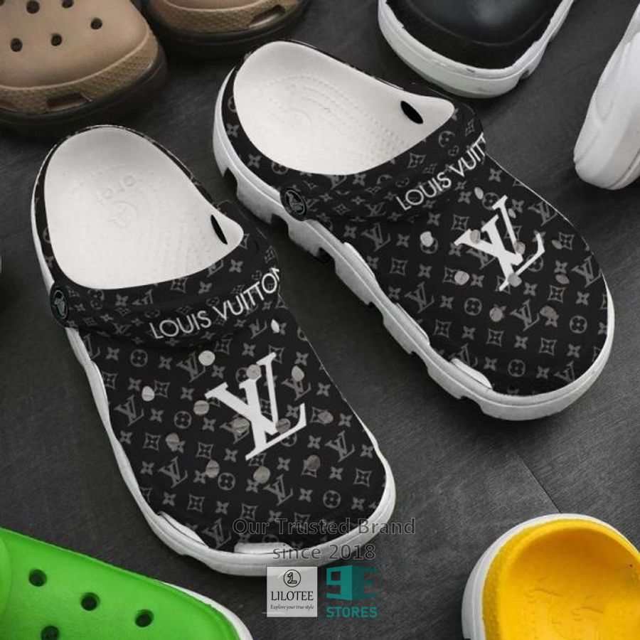 Louis Vuitton black white Crocband Shoes 5
