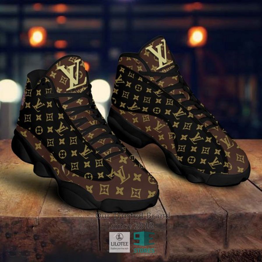 Louis Vuitton Brown Air Jordan 13 Sneaker Shoes 2