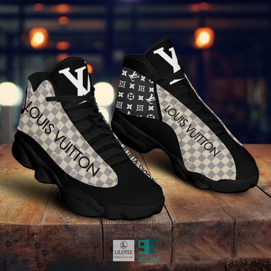 Louis Vuitton Caro pattern black Air Jordan 13 Sneaker Shoes 3