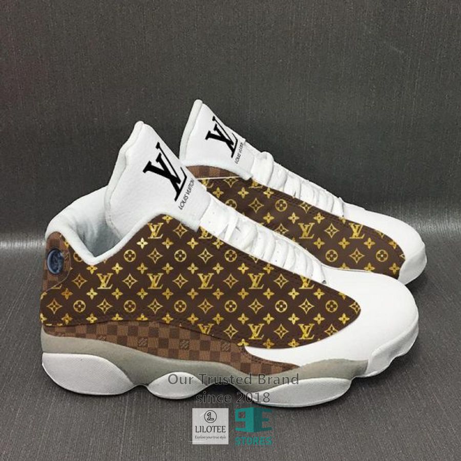 Louis Vuitton Caro Pattern Brown Air Jordan 13 Sneaker Shoes 2