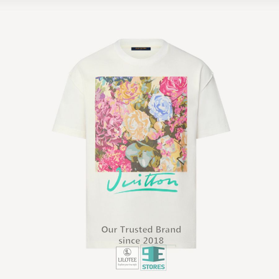 Louis Vuitton Flower Square pattern 3D T-Shirt 4