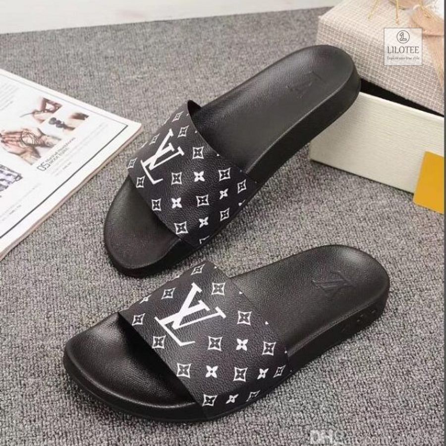 Louis Vuitton LV Black Slide Sandals 2