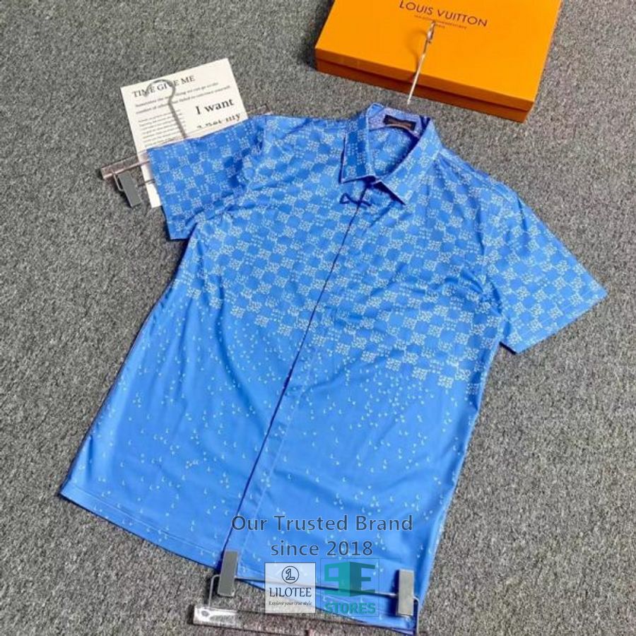 Louis Vuitton LV Caro Blue Hawaiian Shirt 2