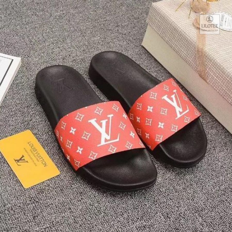 Louis Vuitton LV Red Slide Sandals 3