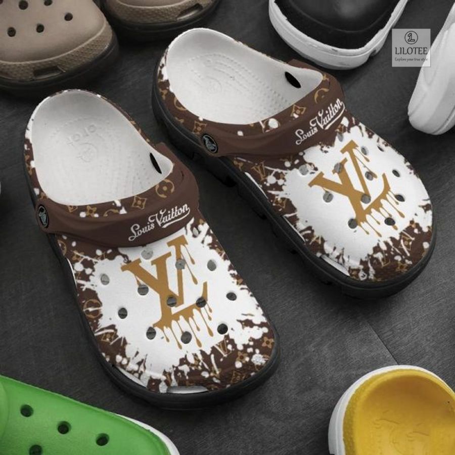 Louis Vuitton LV White Brown Crocband Shoes 3