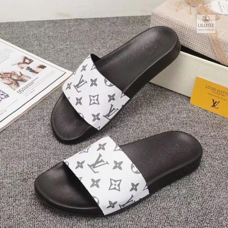 Louis Vuitton LV White Slide Sandals 3