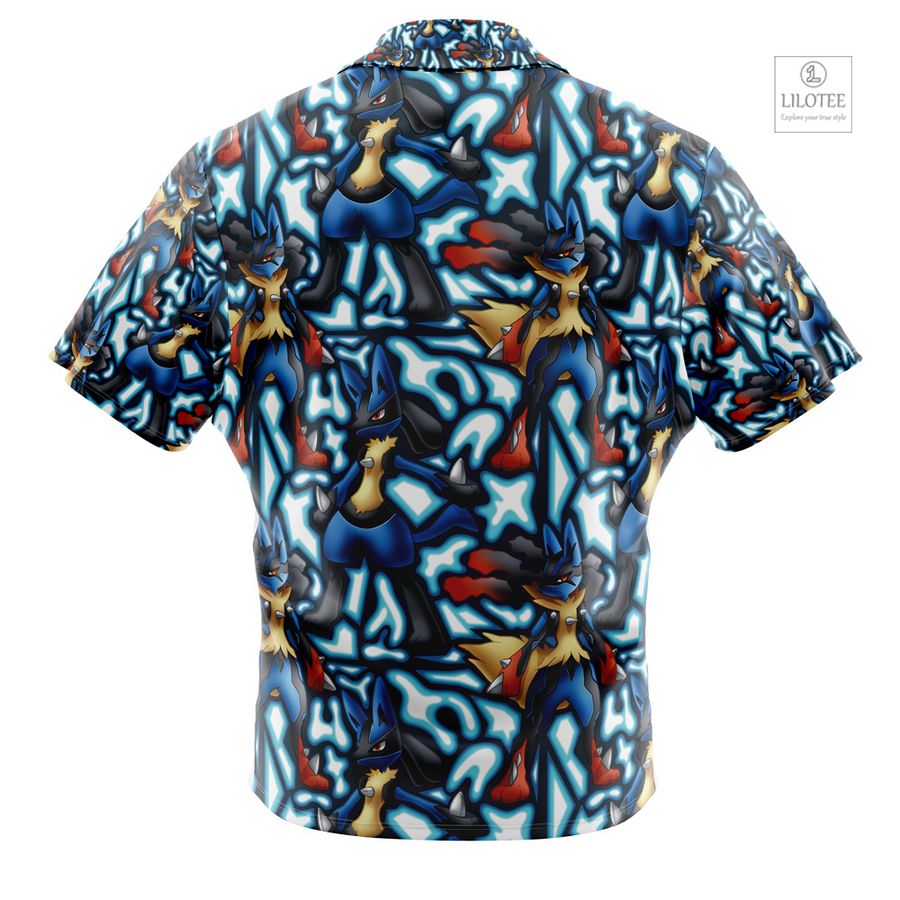 Lucario x Mega Lucario Pokemon Short Sleeve Hawaiian Shirt 12