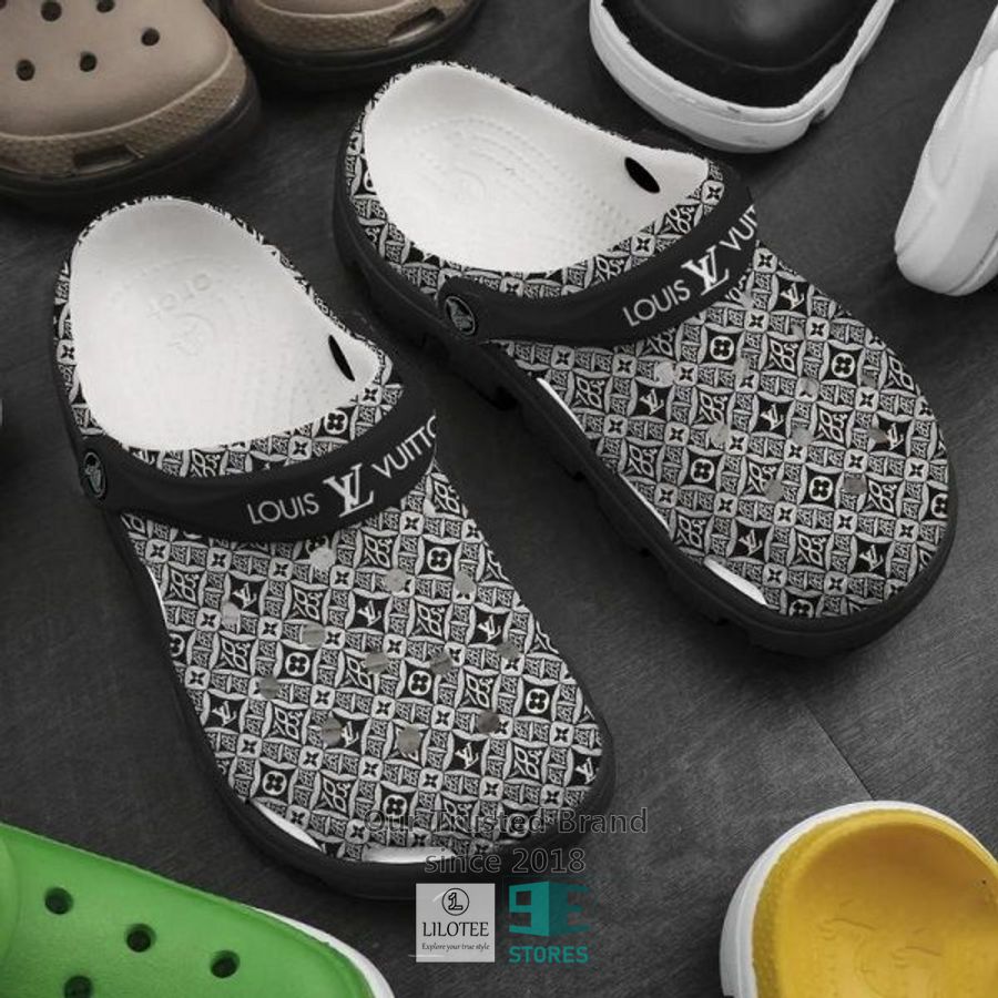 LV Louis Vuitton Black grey Crocband Shoes 5