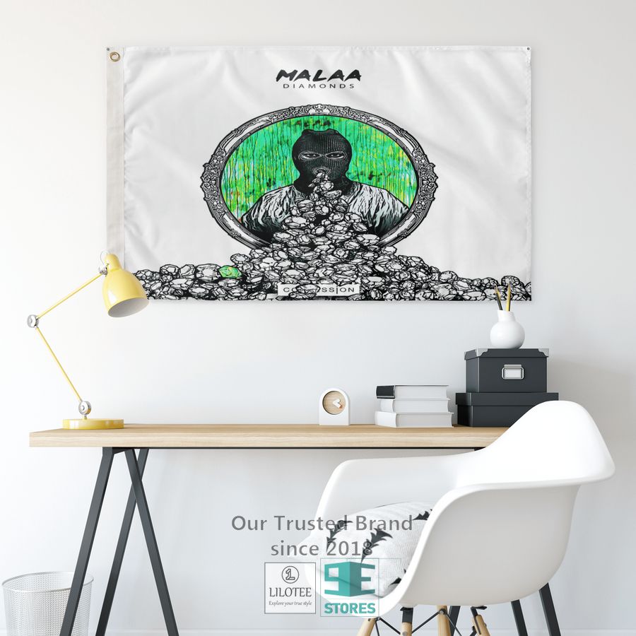 Alternative view of Malaa Diamonds Flag