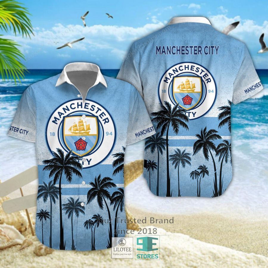 Manchester City F.C Coconut Hawaiian Shirt, Short 21