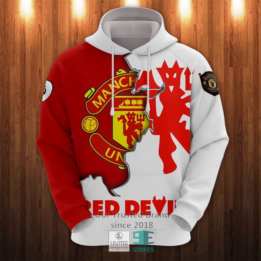Manchester United Red Devils White red Hoodie, Bomber Jacket 20