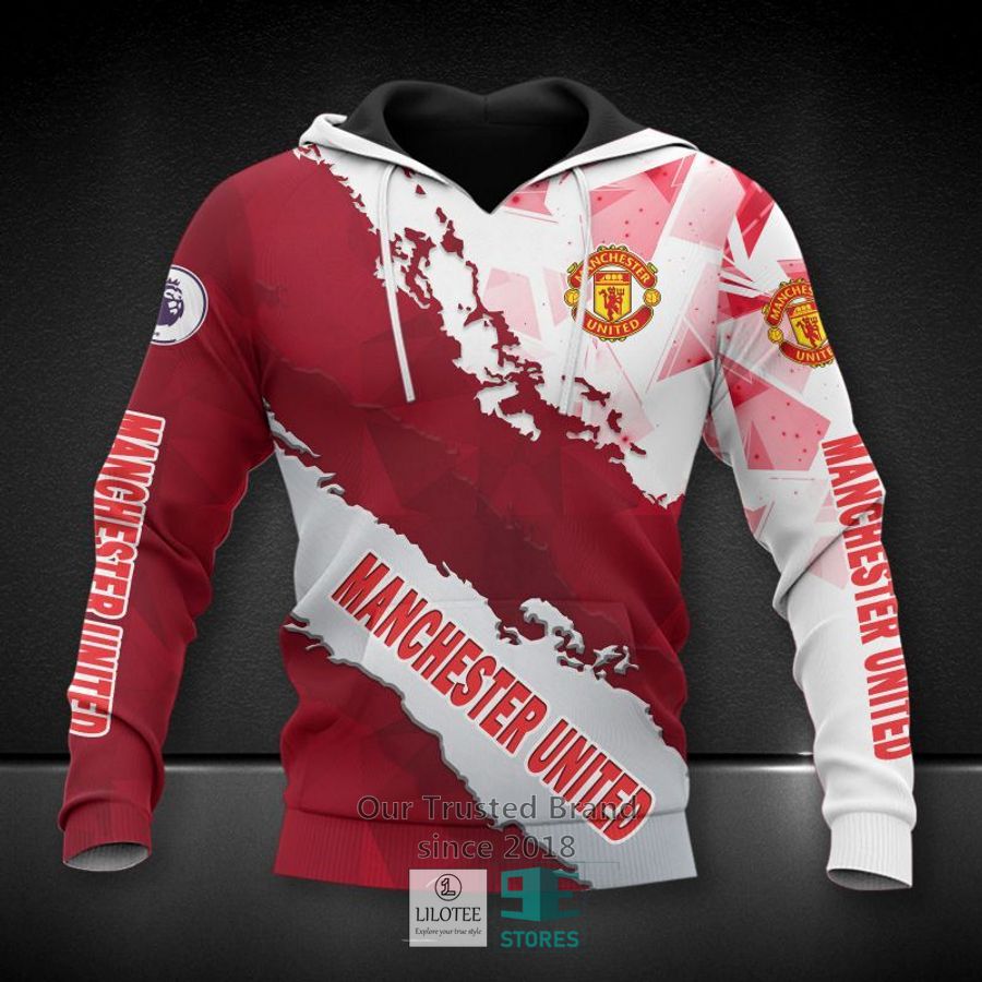 Manchester United Red White Hoodie, Bomber Jacket 20