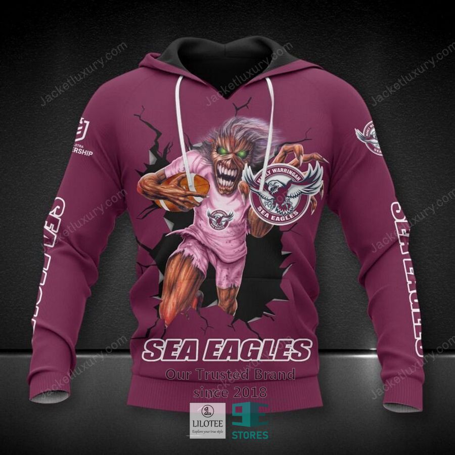 Manly Warringah Sea Eagles Iron Maiden Hoodie, Polo Shirt 22
