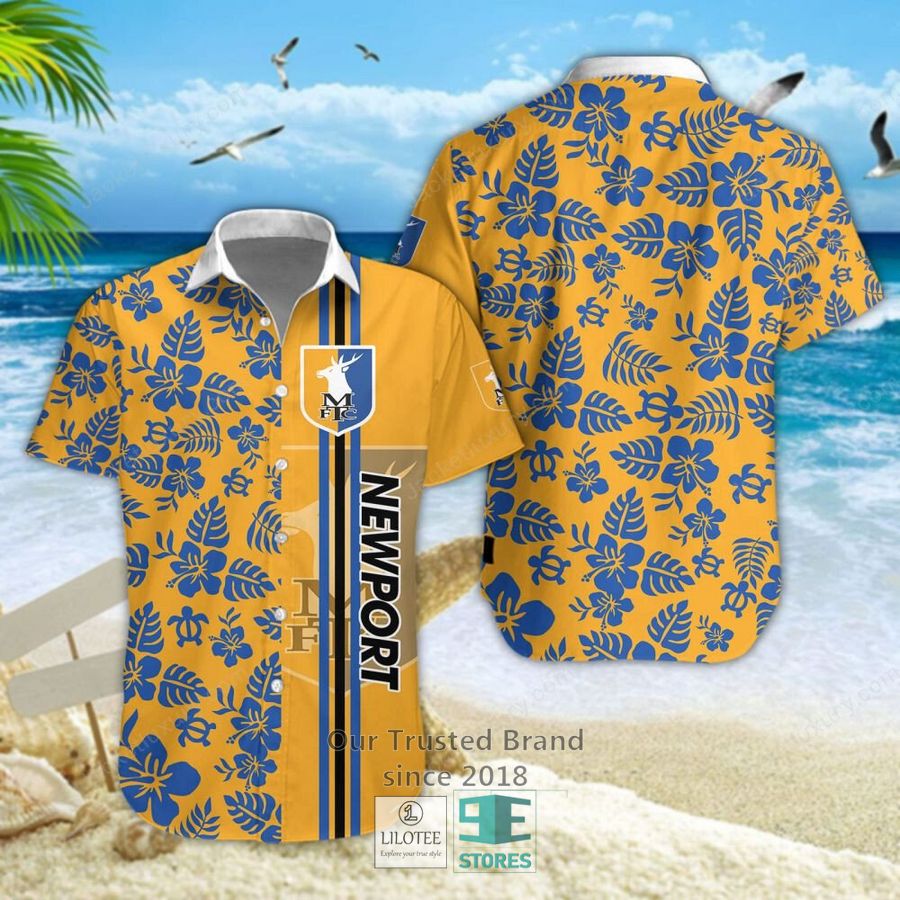 Mansfield Town Hibicus Hawaiian Shirt 4