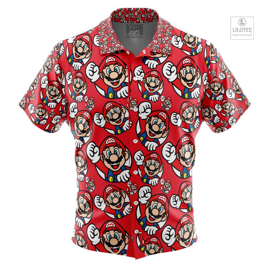 Mario Super Mario Short Sleeve Hawaiian Shirt 8