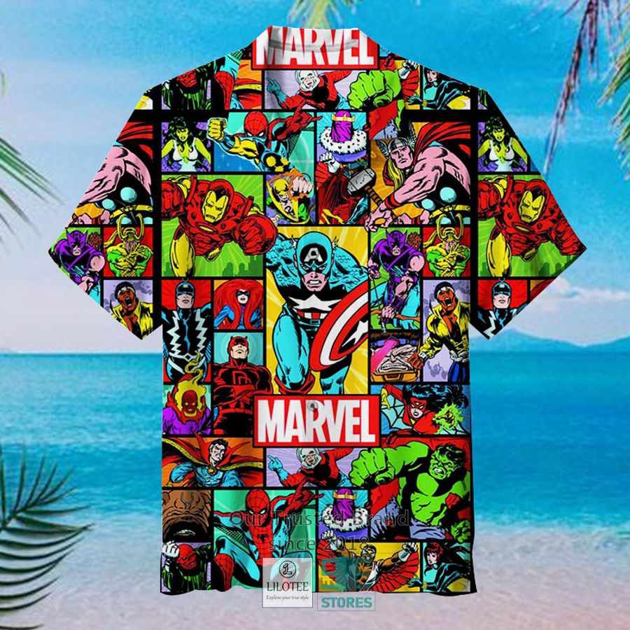Marvel Comics Heroes Colorful Hawaiian Shirt 3