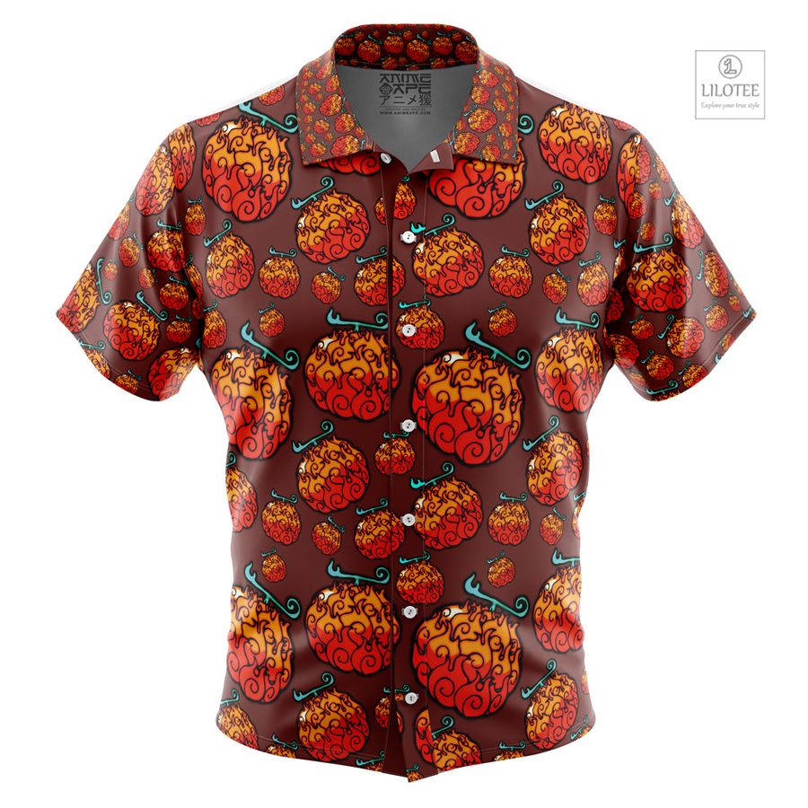 Mera Mera no Mi One Piece Short Sleeve Hawaiian Shirt 1
