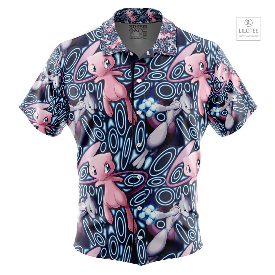 Mew x Mewtwo Pokemon Short Sleeve Hawaiian Shirt 11