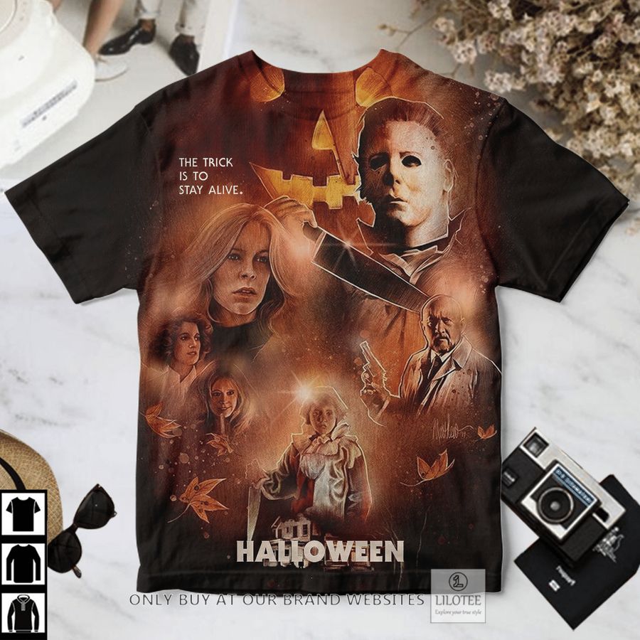 Michael Myers The Trick is to stay alive T-Shirt 2