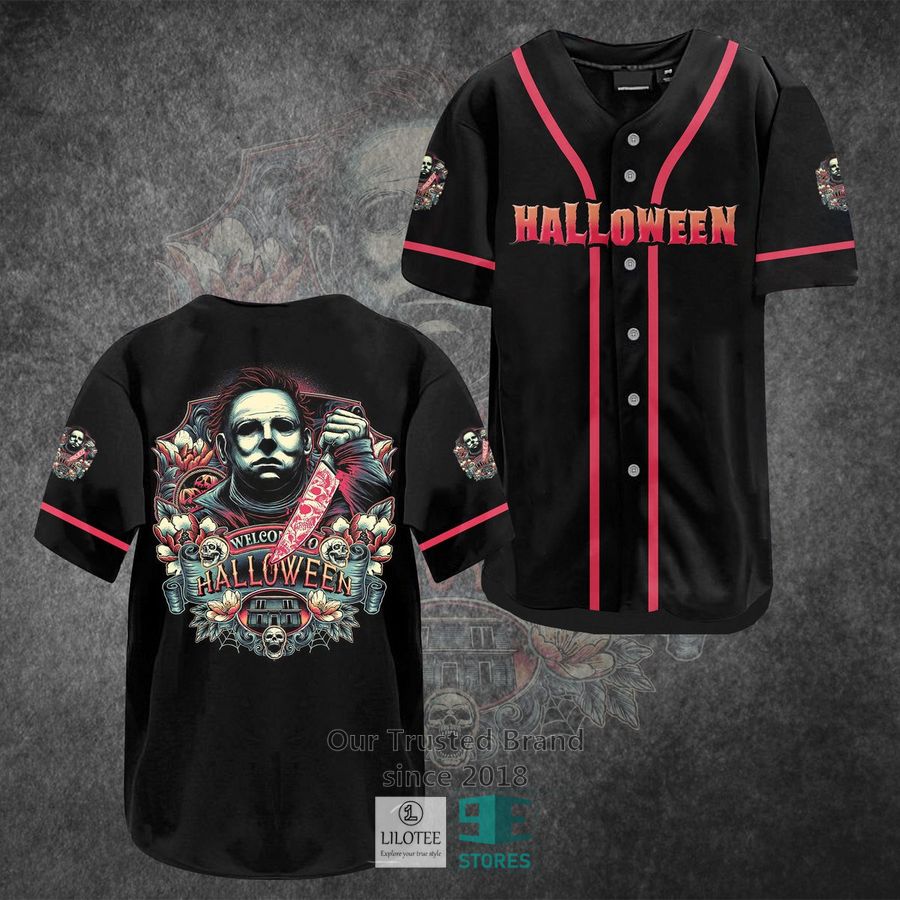Michael Myers Welcome to halloween Horror Movie Baseball Jersey 3