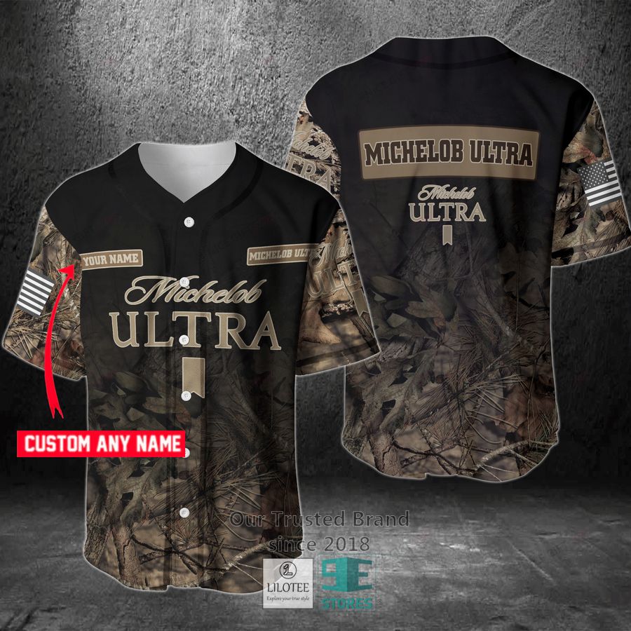 Michelob Ultra Your Name Hunting Baseball Jersey 2