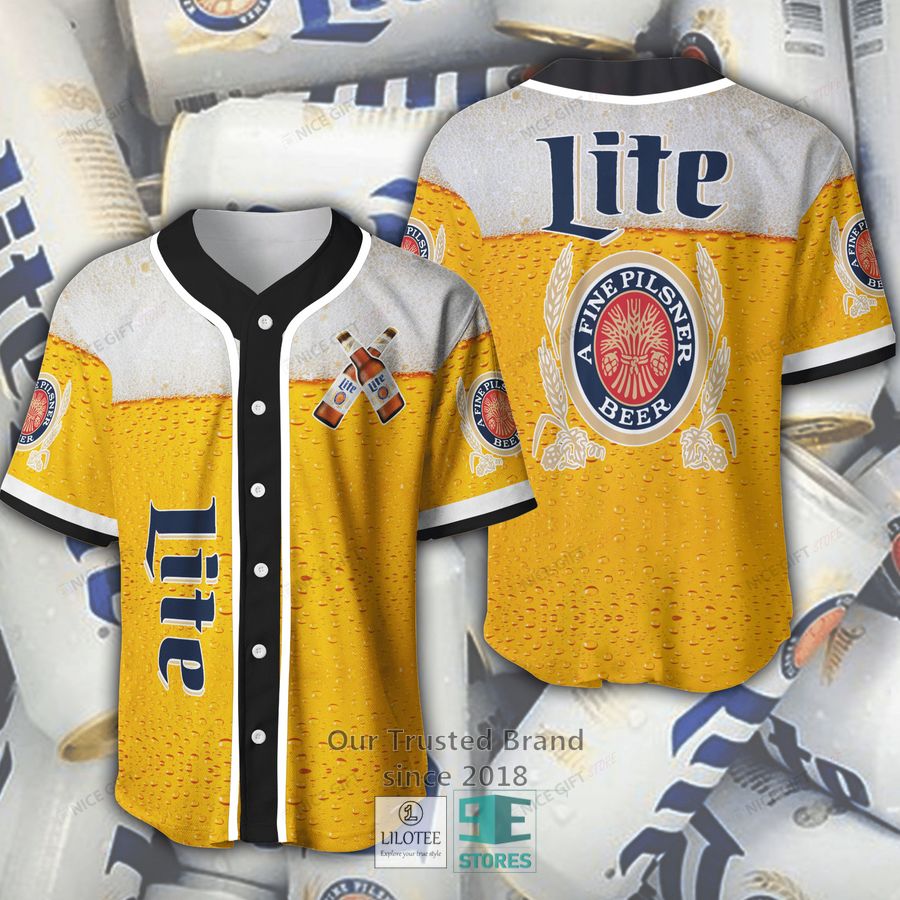 Miller Lite beer Baseball Jersey 3