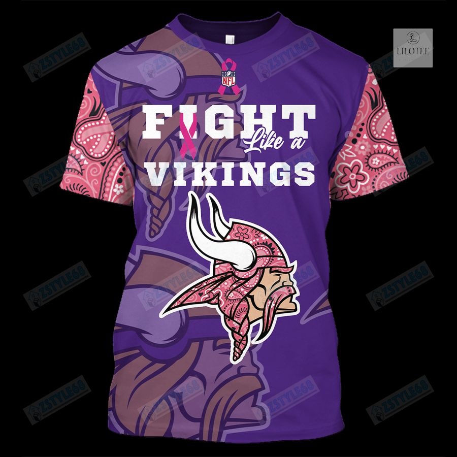 Minnesota Vikings Breast Cancer Awareness 3D Hoodie, Shirt 18