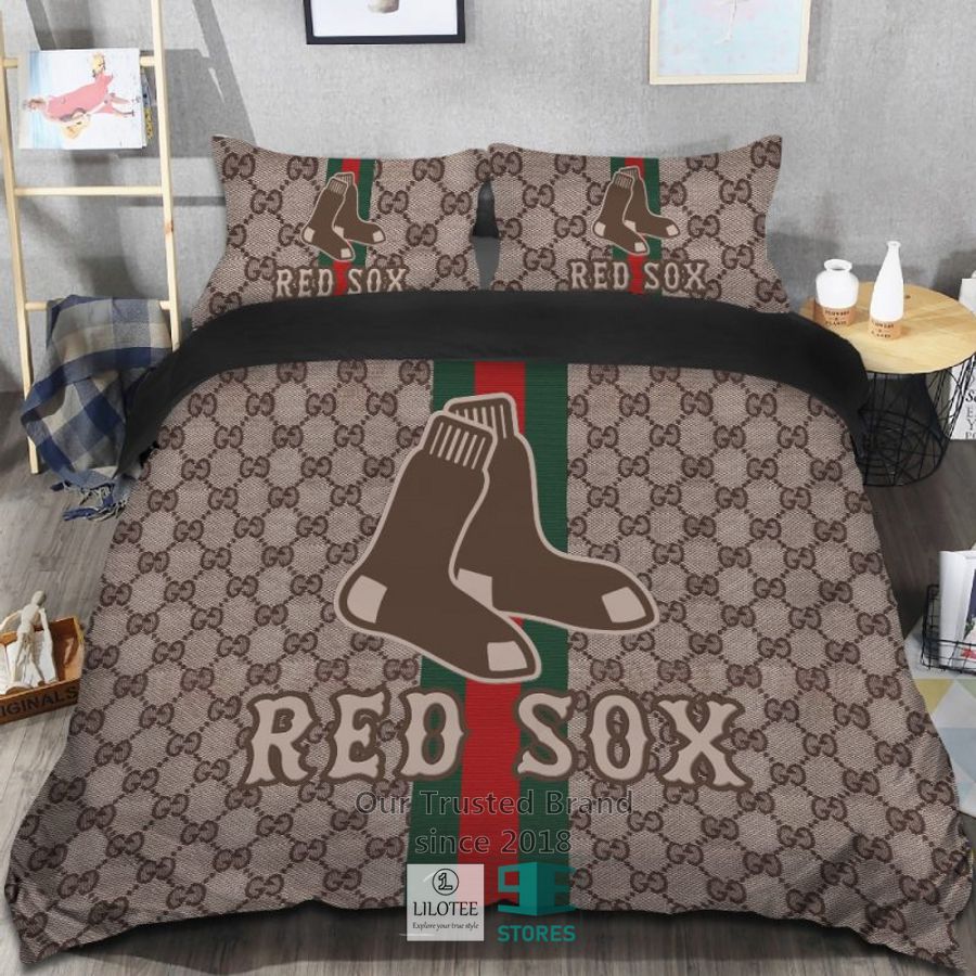 MLB Boston Red Sox Gucci Bedding Set 7