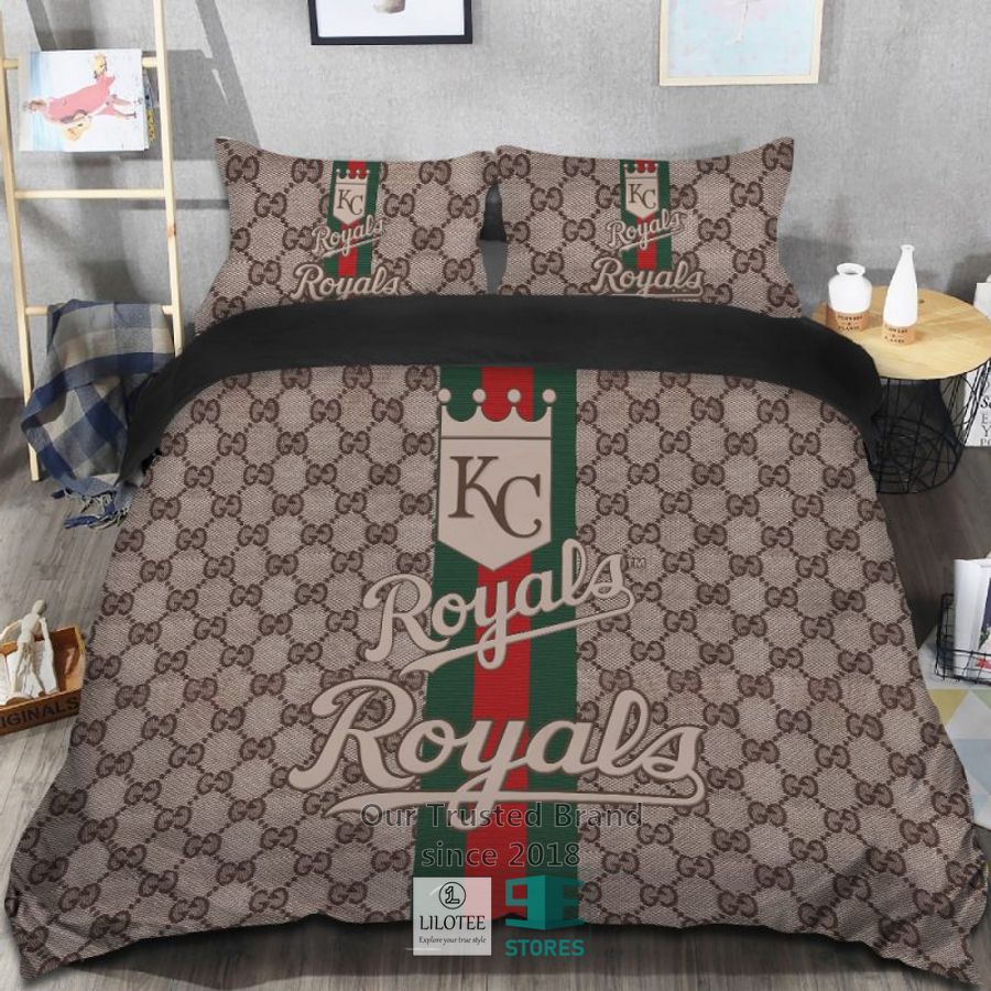 MLB Kansas City Royals Gucci Bedding Set 7