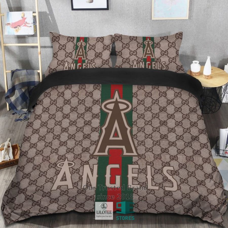 MLB Los Angeles Angels Gucci Bedding Set 7