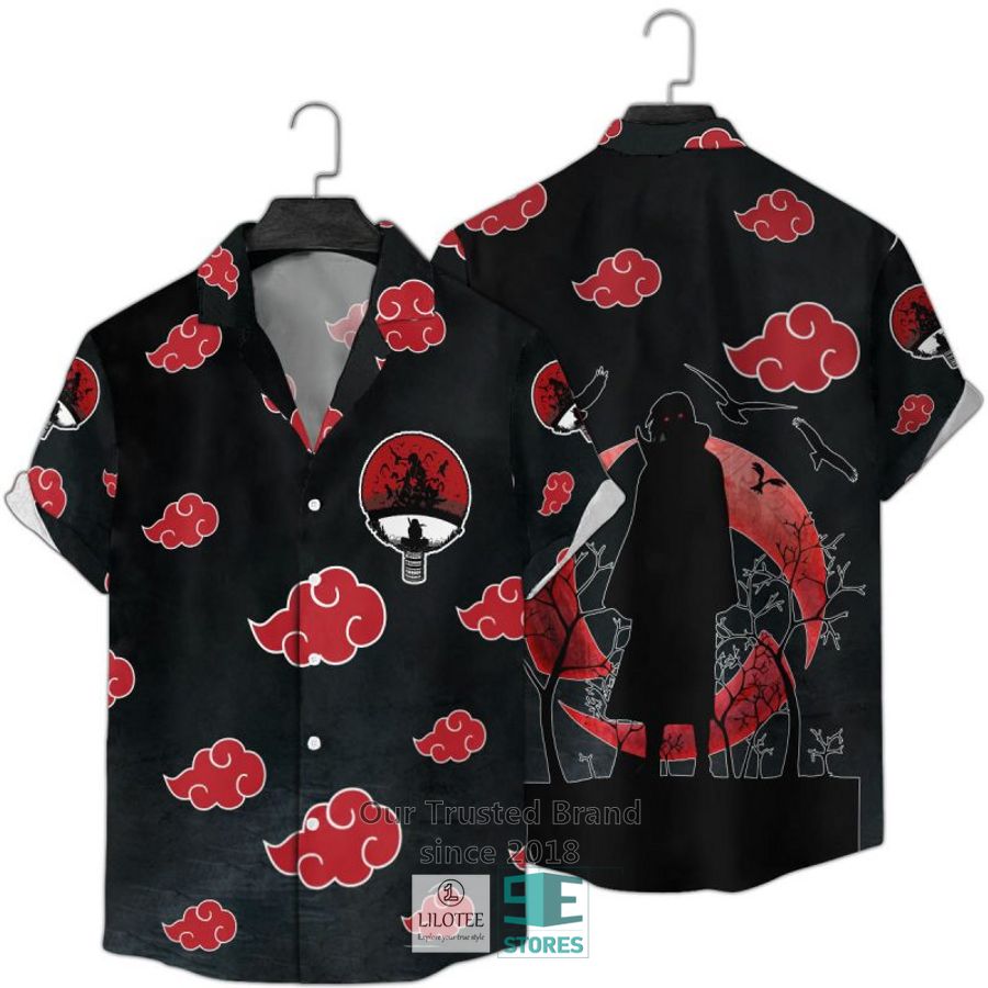 Naruto Akatsuki Black Casual Hawaiian Shirt 3