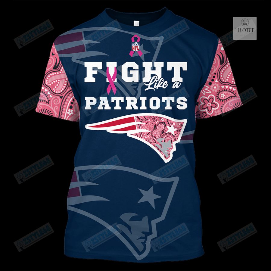 New England Patriots Breast Cancer Awareness 3D Hoodie, Shirt 19