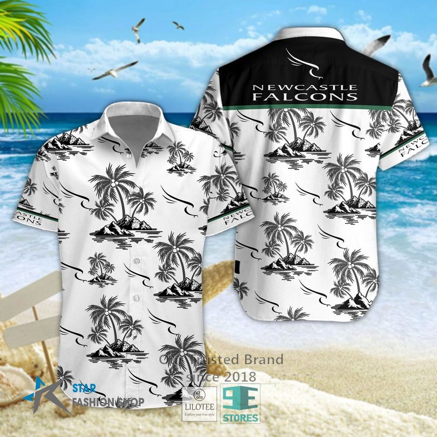 Newcastle Falcons Hawaiian Shirt, Short 5