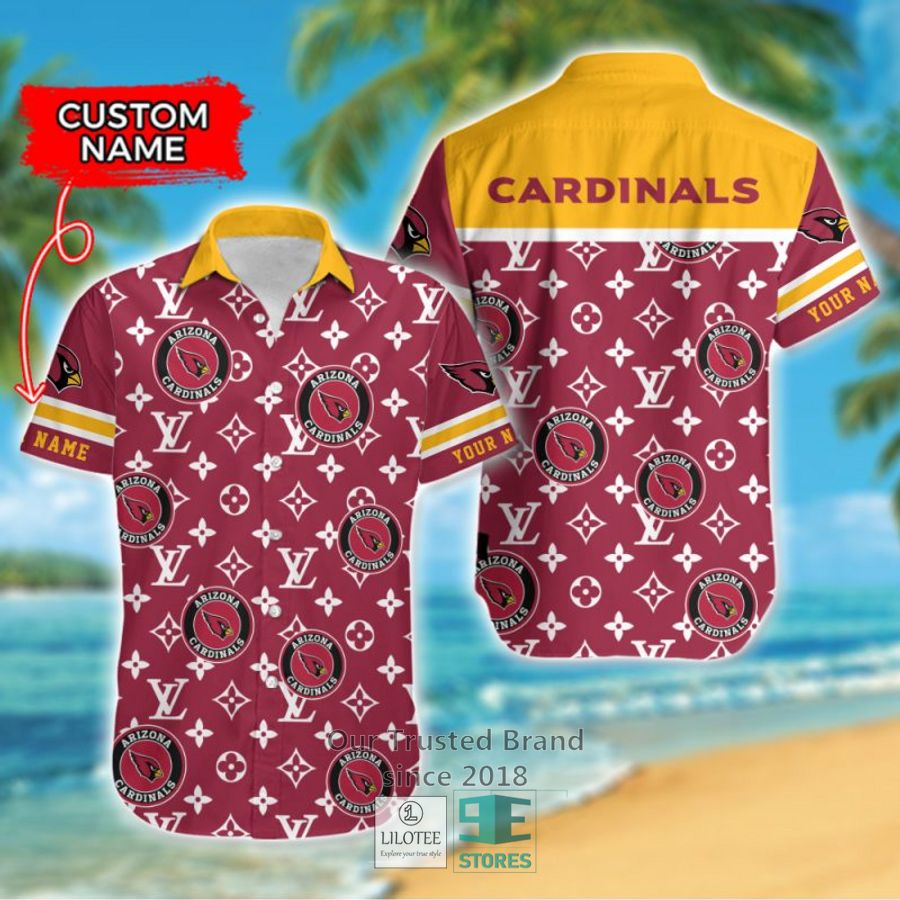 NFL Arizona Cardinals Louis Vuitton Custom Name Hawaiian Shirt 7