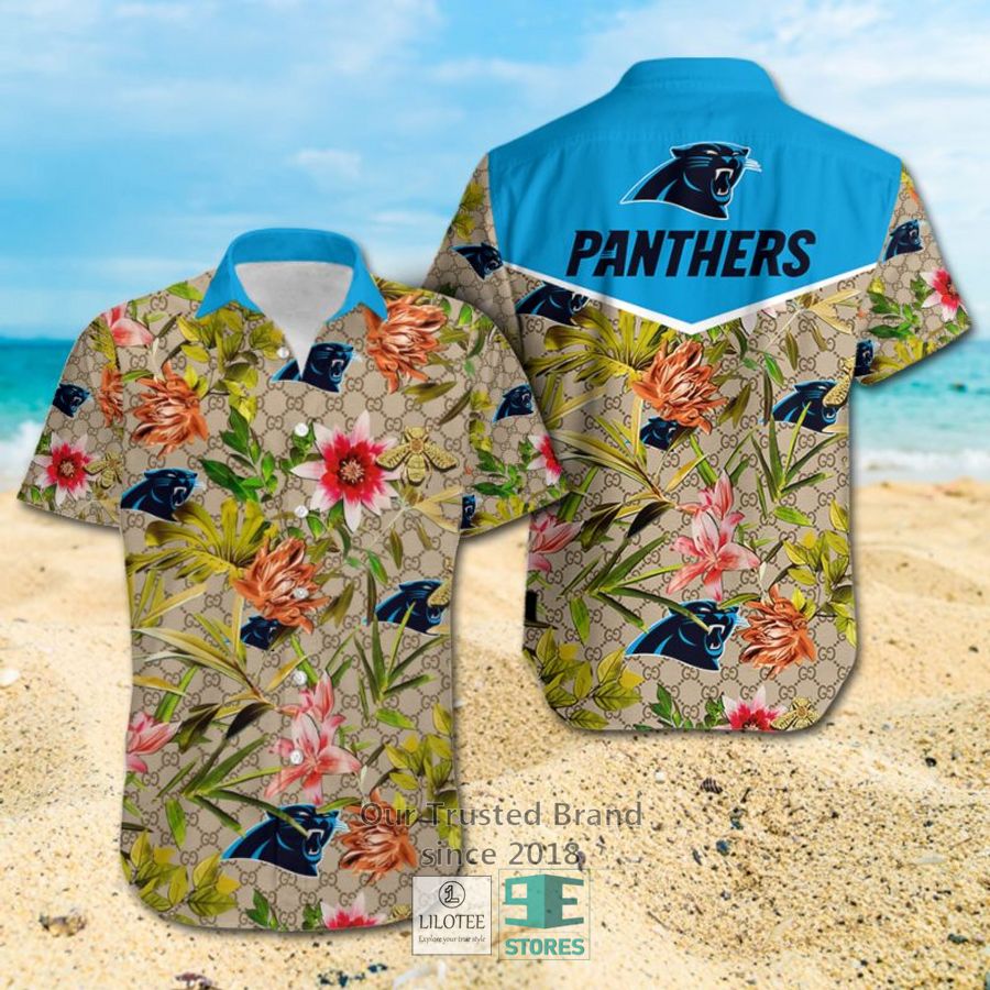 NFL Carolina Panthers Louis Vuitton LV Hawaiian shirt, Short 6