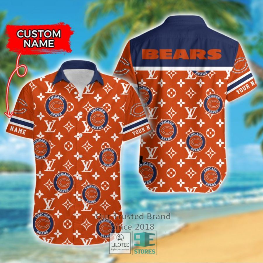 NFL Chicago Bears Louis Vuitton Custom Name Hawaiian Shirt 7