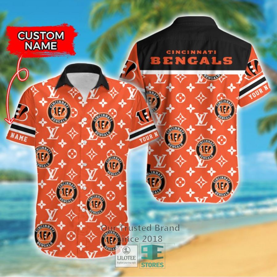 NFL Cincinnati Bengals Louis Vuitton Custom Name Hawaiian Shirt 7