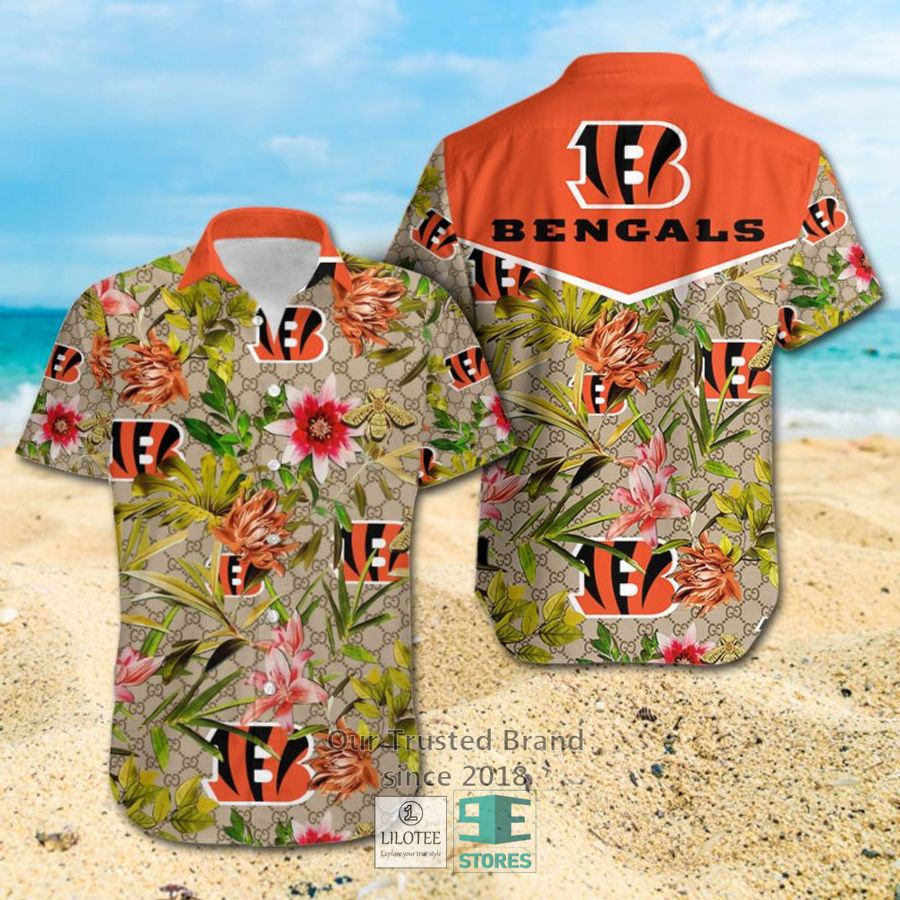 NFL Cincinnati Bengals Louis Vuitton LV Hawaiian shirt, Short 6