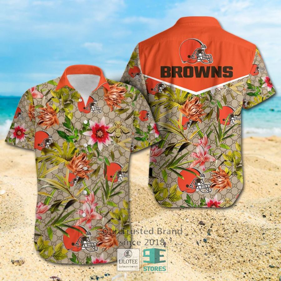 NFL Cleveland Browns Louis Vuitton LV Hawaiian shirt, Short 7