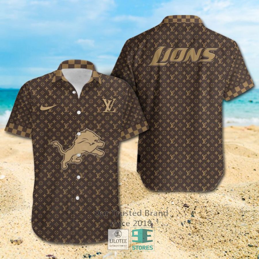 NFL Detroit Lions Louis Vuitton Luxury Hawaiian shirt, Short 12