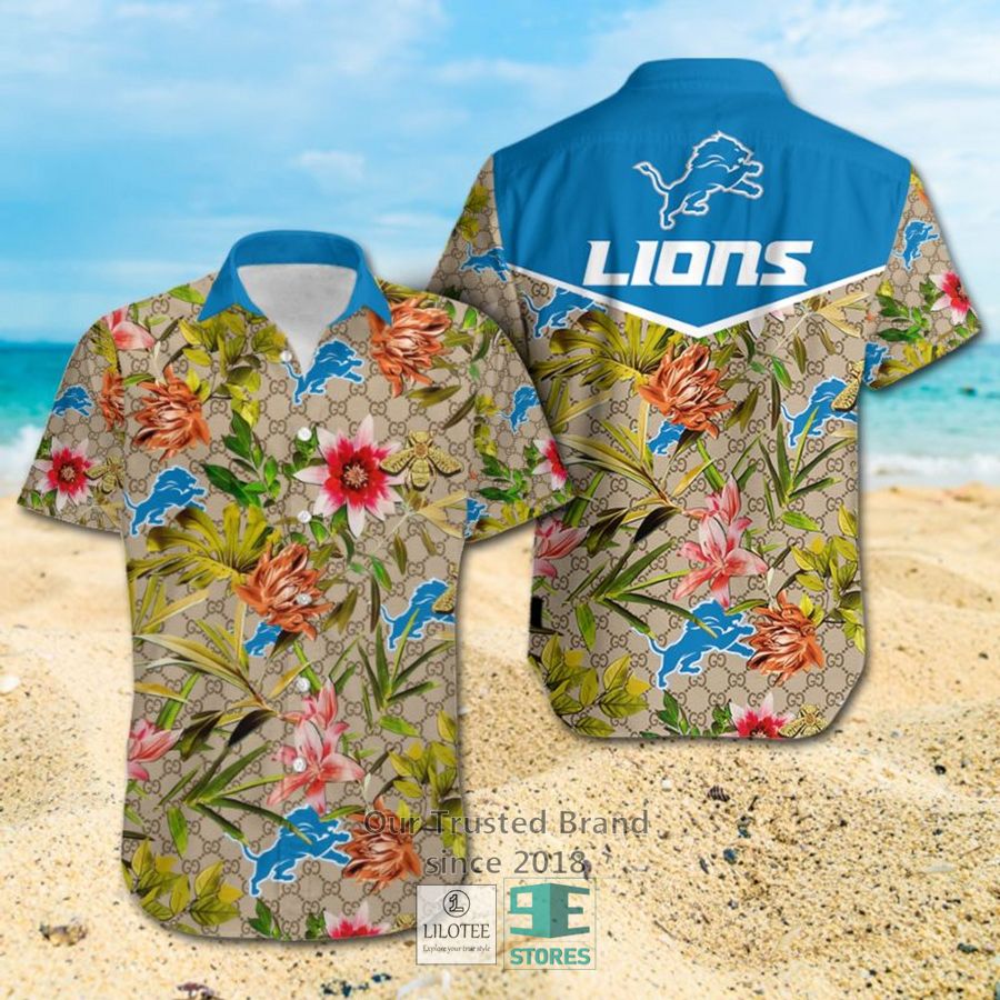 NFL Detroit Lions Louis Vuitton LV Hawaiian shirt, Short 7