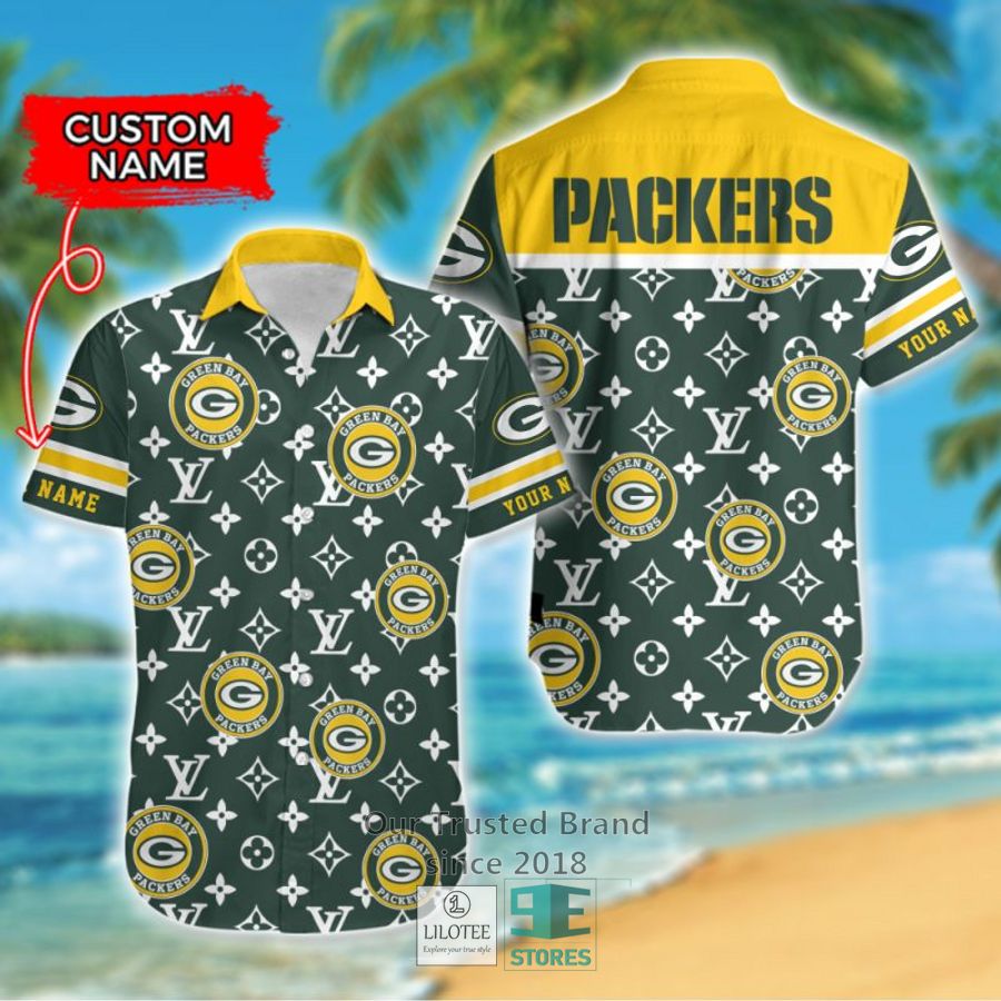 NFL Green Bay Packers Louis Vuitton Custom Name Hawaiian Shirt 7