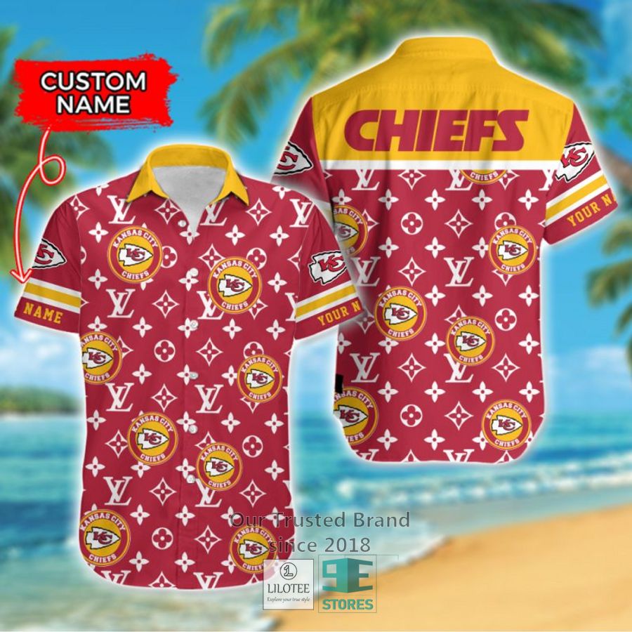 NFL Kansas City Chiefs Louis Vuitton Custom Name Hawaiian Shirt 7