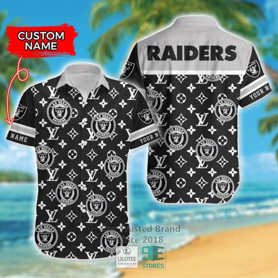 NFL Las Vegas Raiders Louis Vuitton Custom Name Hawaiian Shirt 7