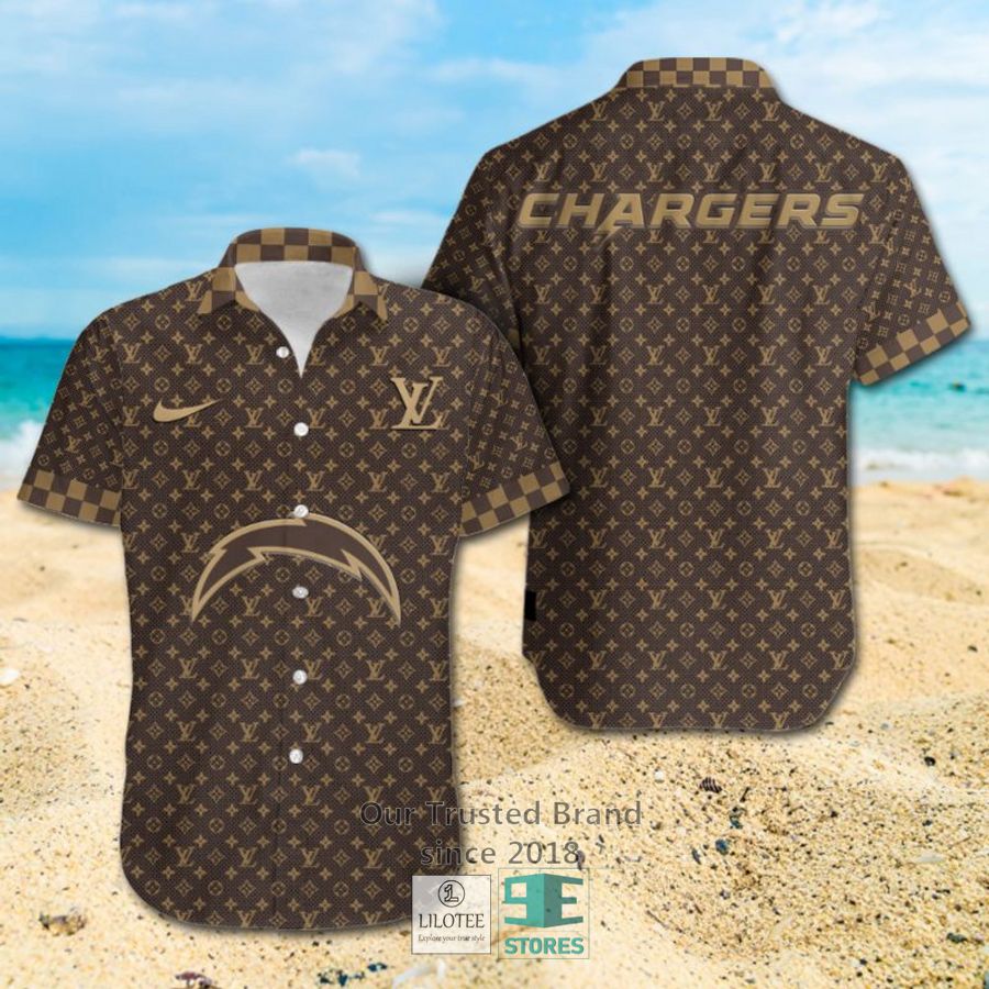 NFL Los Angeles Chargers Louis Vuitton Luxury Hawaiian shirt, Short 13